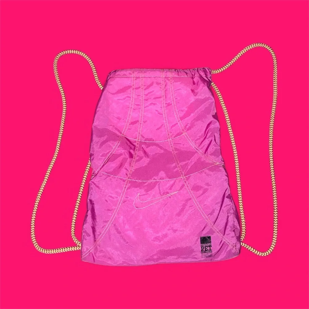 Nike LIVESTRONG Team Training Gym Bag Gymsack Pink&Yellow Backpack Rare EUC